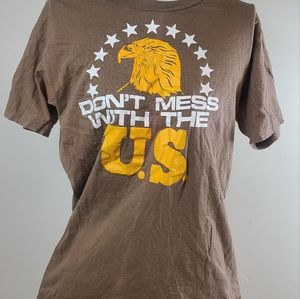Vintage Eagle Don't Mess With The US Tshirt Single Stitch Medium